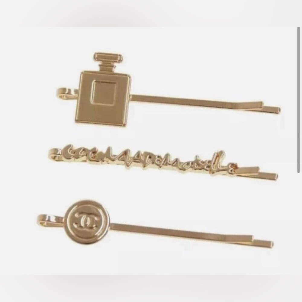 CHANEL Hairpin / Hair Accessory Coco Mademoiselle Limited Edition Gold Set - Picture 2 of 6